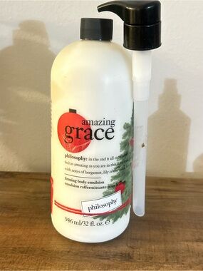 Philosophy Amazing Grace Body Emulsion — White with Red and Green Accents